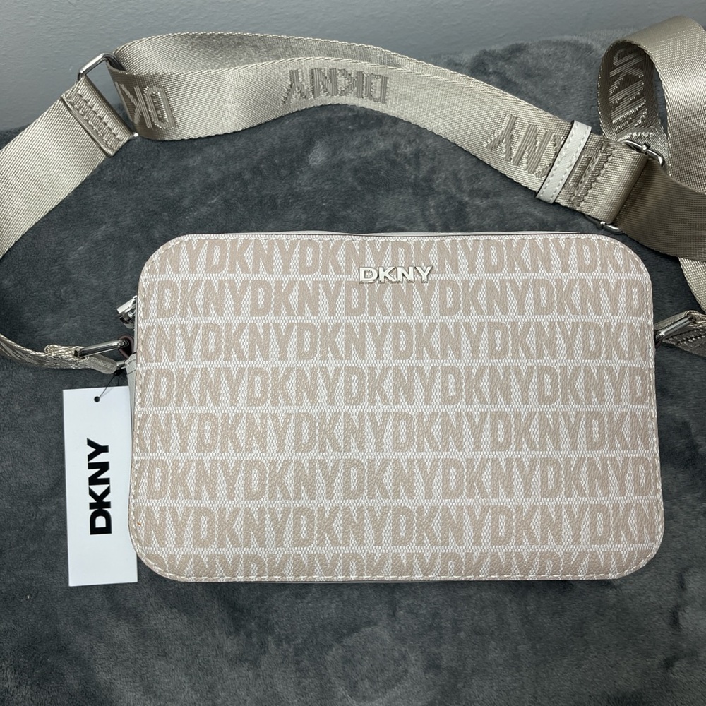 DKNY Beige Monogram Belt Bag